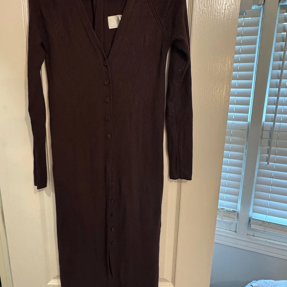 Abercrombie & Fitch x Kathleen Post Dark Brown Knit Sweater